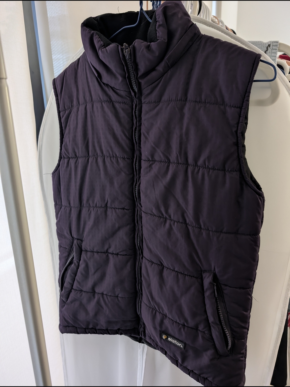 Elation Quilted Puffer Vest - Deep Plum